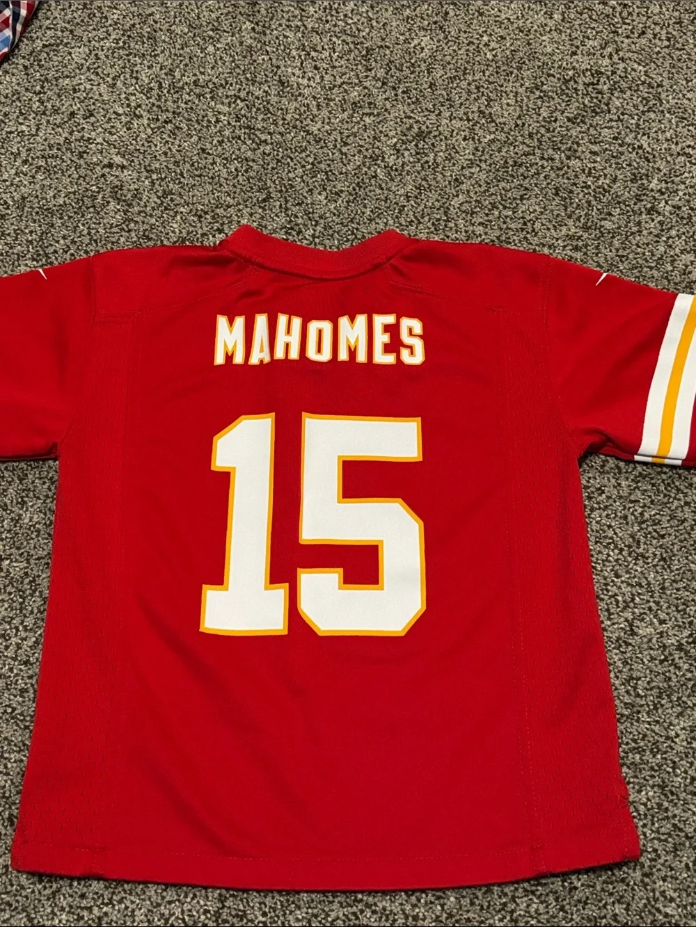 Nike Kids Red Kansas City Chiefs #15 Jersey with White and Gold Accents